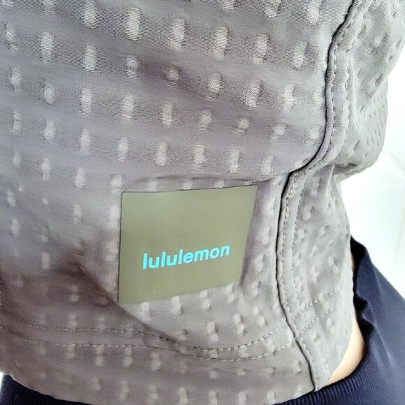 Lululemon Women's Carob Brown Water-Repellent Grid Fleece Hiking Jacket Size 4 - Picture 7 of 9